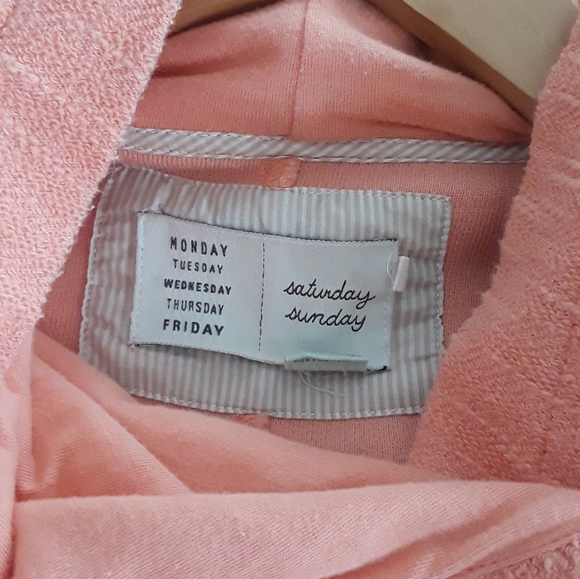 Anthropologie Cozy Peach Hooded Sweater XS - Picture 2 of 8